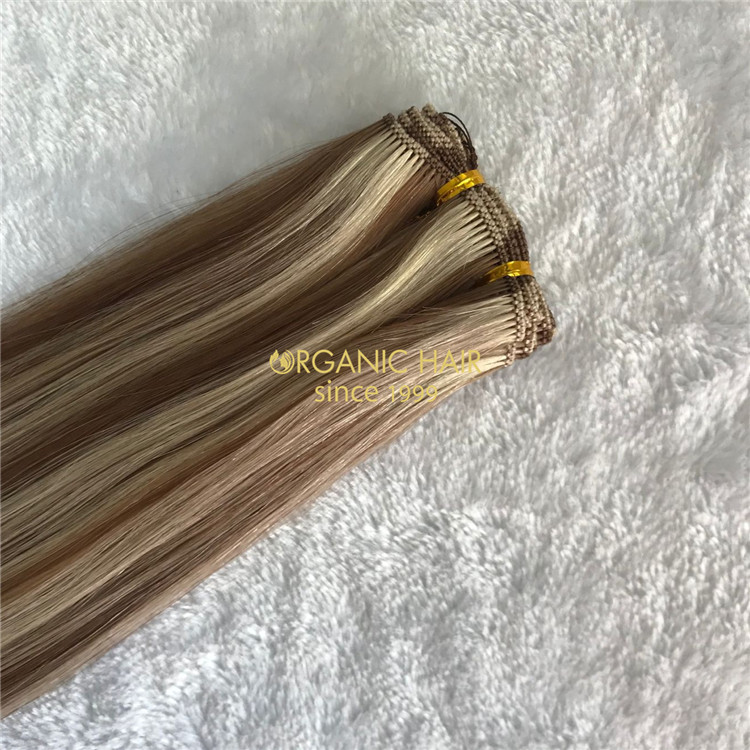 Customized 140grams P#6/22 hand-tied wefts,6wefts,11inches width for each weft A159